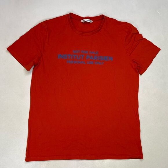 ELEVENPARIS Graphic T-shirt Men XL Orange Short Sleeve - Picture 1 of 6